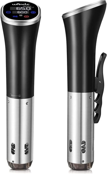 Wancle 1100W Sous Vide Cooker – LCD Touch, IPX7 Waterproof Immersion Circulator