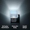 Integral LED Auto Sensor Night Light, Plug in Wall with Dusk to Dawn Photocell for Hallways, Stairs, Bedrooms, Landings, Children’s Room, Baby, Infants Nursery, Kitchen, Acrylic, 0.6 W, 1-pack