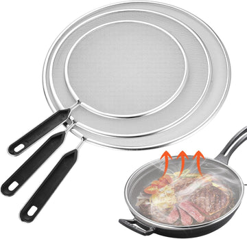Stainless Steel Anti-Splatter Oil Guard – Mesh Frying Pan Cover